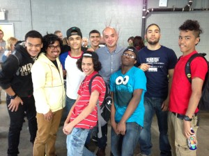 WHSAD students with Esteban DeValle and Angel Garcia lead artists